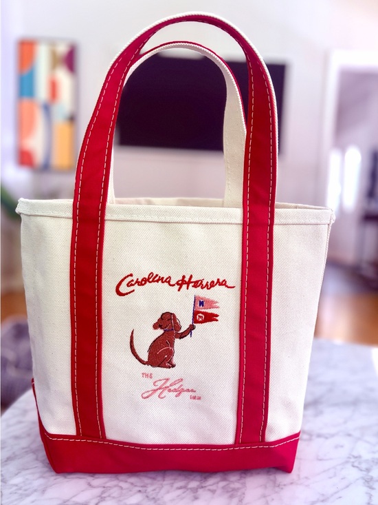 Carolina Herrera Handbags - NEW Carolina Herrera x The Hedges Inn Collab Limited Cream Canvas Mini-Tote